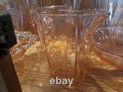 Vintage Depression Glass Lot 24pcs. Pink #1906LHutch