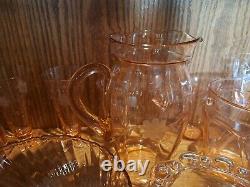 Vintage Depression Glass Lot 24pcs. Pink #1906LHutch