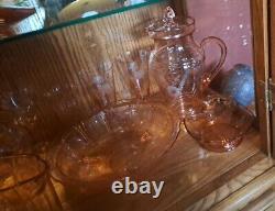 Vintage Depression Glass Lot 24pcs. Pink #1906LHutch