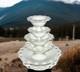 Vintage Dish Bowls 6 White Milk Glass Anchor Hocking Lace Edge Footed Pedestal