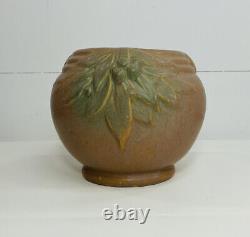 Vintage Early 1930's Nelson Mccoy Pottery Planter Bowl Leaf & Berry Design