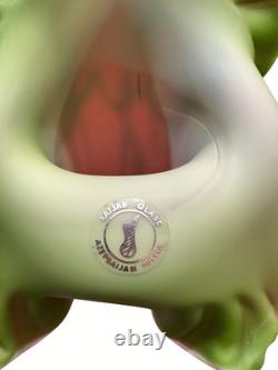 Vintage Essie Zareh Baijan Art Glass 17.5 Red Jack In The Pulpit Jip Vase