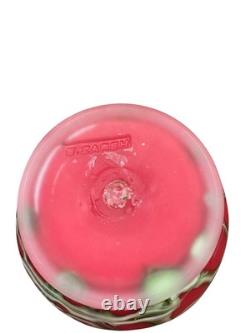 Vintage Essie Zareh Baijan Art Glass 17.5 Red Jack In The Pulpit Jip Vase