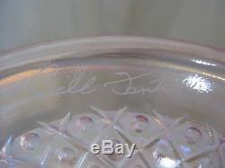 Vintage FENTON Opalescent Hobnail Epergne Flower Vase Ruffled SIGNED BILL FENTON