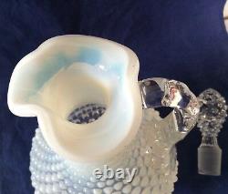 Vintage Fenton Art Glass French Opalescent Hobnail Decanter