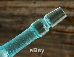 Vintage Fenton Blue Diamond Lace Opalescent Glass Epergne