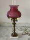 Vintage Fenton Cranberry Hobnail Lamp
