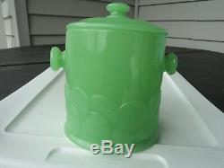 Vintage Fenton Jadeite Covered Cookie Jar