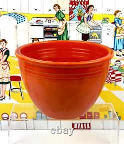 Vintage Fiesta Radioactive Red #4 Mixing Bowl Nesting Bowl Inside Base Rings