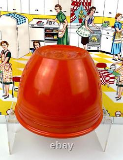 Vintage Fiesta Radioactive Red #4 Mixing Bowl Nesting Bowl Inside Base Rings