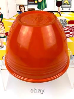 Vintage Fiesta Radioactive Red #4 Mixing Bowl Nesting Bowl Inside Base Rings