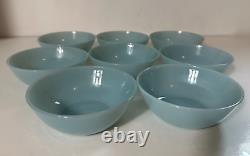 Vintage Fire King 8 Turquoise Blue Delphite Berry Bowl 4 1/2