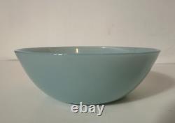 Vintage Fire King 8 Turquoise Blue Delphite Berry Bowl 4 1/2