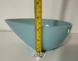 Vintage Fire King Delphite Blue Swedish Teardrop Mixing Bowl Set of 3