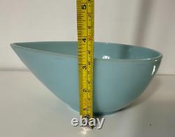 Vintage Fire King Delphite Blue Swedish Teardrop Mixing Bowl Set of 3