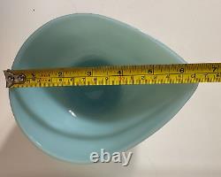 Vintage Fire King Delphite Blue Swedish Teardrop Mixing Bowl Set of 3