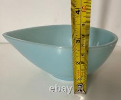 Vintage Fire King Delphite Blue Swedish Teardrop Mixing Bowl Set of 3