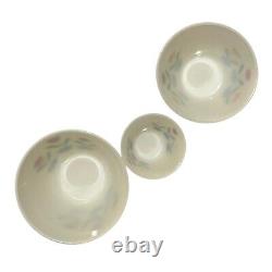 Vintage Fire King Milk Glass Tulip Mixing Bowls Set of 3 Beautiful Colors