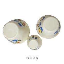 Vintage Fire King Milk Glass Tulip Mixing Bowls Set of 3 Beautiful Colors