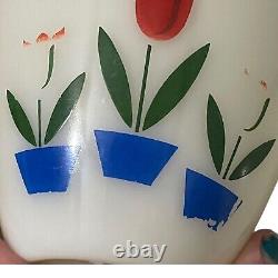 Vintage Fire King Milk Glass Tulip Mixing Bowls Set of 3 Beautiful Colors