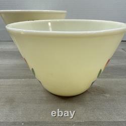 Vintage Fire King Tulip Milk Glass Nesting Mixing Bowl Set of 3 9.5 8.5 6.5