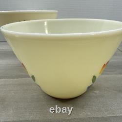 Vintage Fire King Tulip Milk Glass Nesting Mixing Bowl Set of 3 9.5 8.5 6.5