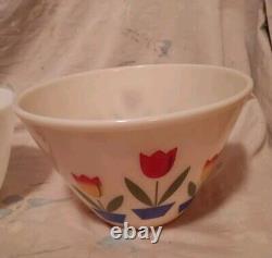 Vintage Fire King Tulip Nesting Bowls Set Of 3