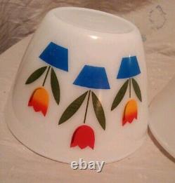Vintage Fire King Tulip Nesting Bowls Set Of 3