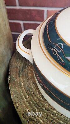 Vintage Franciscan Jane St. Gaston EQUUS Equestrian Round Covered Vegetable Bowl