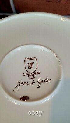 Vintage Franciscan Jane St. Gaston EQUUS Equestrian Round Covered Vegetable Bowl