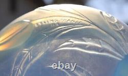 Vintage French Etling 1930s Art Deco Opalescent Glass Bowl with Handles