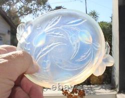 Vintage French Etling 1930s Art Deco Opalescent Glass Bowl with Handles