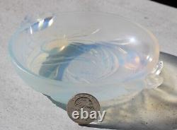 Vintage French Etling 1930s Art Deco Opalescent Glass Bowl with Handles