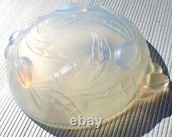 Vintage French Etling 1930s Art Deco Opalescent Glass Bowl with Handles