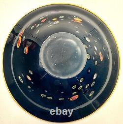 Vintage Garry Nash ONZM Studio Art Glass Footed Bowl Dish Murrini Canes 1992
