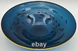 Vintage Garry Nash ONZM Studio Art Glass Footed Bowl Dish Murrini Canes 1992