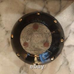 Vintage Georges Pelletier Cup Bowl La Roue Vallauris Ceramic Gilt Glazed France