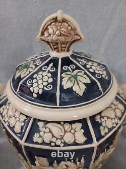 Vintage German Castles Punch Bowl Set with 5 Cups Beautiful
