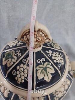 Vintage German Castles Punch Bowl Set with 5 Cups Beautiful