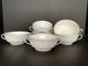 Vintage Giraud & Brousseau Limoges Soup Bowls Double Handled Set Of 6