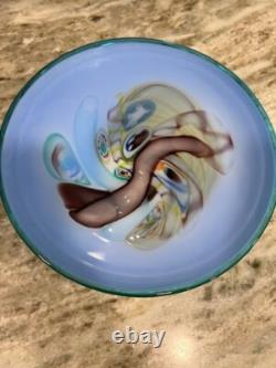 Vintage Glass Bowl Handcrafted Millefiori 10 STUNNING