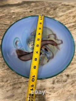Vintage Glass Bowl Handcrafted Millefiori 10 STUNNING