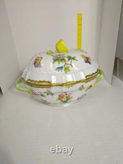 Vintage HEREND QUEEN VICTORIA OVAL TUREEN 1014 VB0 Handpainted