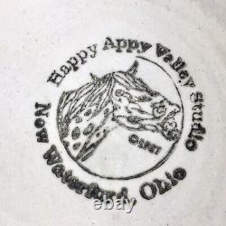 Vintage Happy Appy Valley Studio Horse Bowl 9 Hand Painted 1987