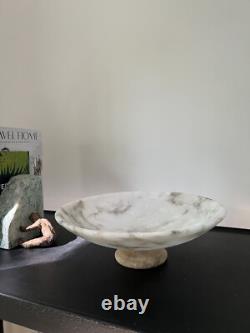 Vintage Italian Alabaster Compote, pedestal bowl