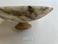 Vintage Italian Alabaster Compote, pedestal bowl