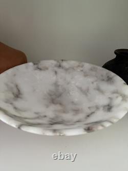 Vintage Italian Alabaster Compote, pedestal bowl