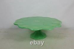 Vintage JADEITE Green CAKE Plate STAND Martha Stewart