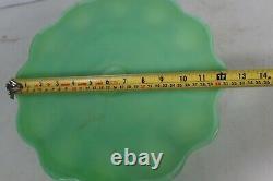 Vintage JADEITE Green CAKE Plate STAND Martha Stewart