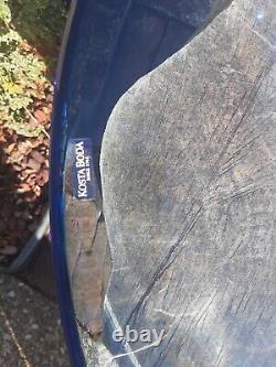 Vintage LARGE Kosta Boda Art Glass Signed/numbered Blue Glass Teardrop Bowl